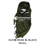 АРАФАТКА Tactical Shemagh OD/Black Color Skulls код DAGGER DI-9056