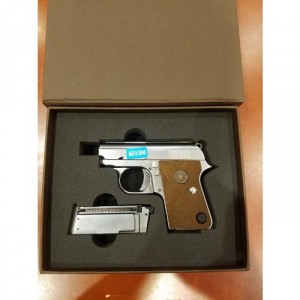 Страйкбольный пистолет WE COLT .25 Silver метал, Blow Back WE-CT001-SV