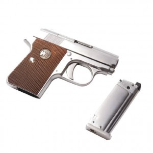 Страйкбольный пистолет WE COLT .25 Silver метал, Blow Back WE-CT001-SV