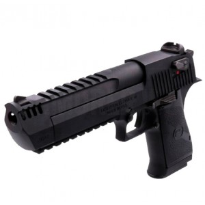 Страйкбольный пистолет WE DESERT EAGLE L6, металл, рельсы, черный WE-950509