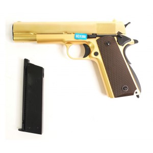 Страйкбольный пистолет WE COLT M1911А1, металл, золоченый, WE-E007A