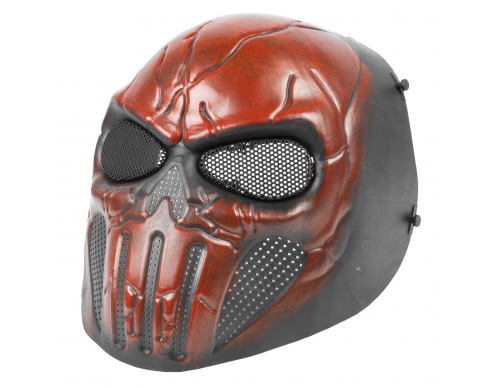 МАСКА с сетчатыми очками PUNISHER Red
