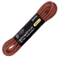 Шнурки "CORD" Черный+Терракот