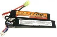 Аккумулятор Li-po 1100H15C 7.4V двухлепестковый 6*21*103 мм (VB)