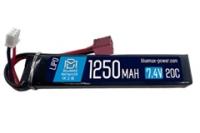 АКБ BlueMAX 1250mAh Lipo 7.4V 20C stick 11x20x105mm Т-разъем