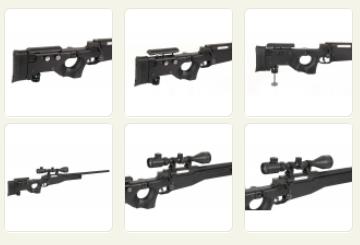WELL модель снайперской винтовки MB-08 Black