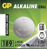 БАТАРЕЙКА GP 189/LR54/AG10 - (1ШТ)