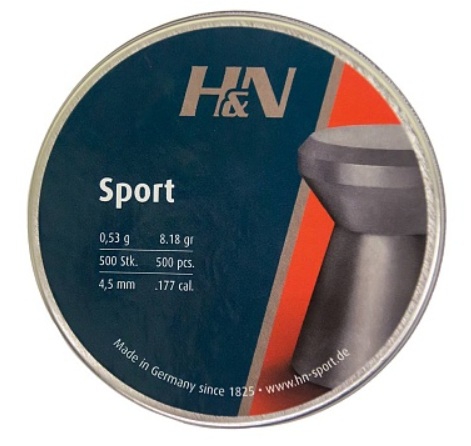 Пульки HN Sport кал. 4,5мм, 0,53г (500 шт./бан.) арт.: PB338