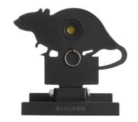 Мишень подъёмная Stalker Крыса, сталь, 3 мм, области попадания: 40,25,15мм арт.: ST-TP-72-RAT-BLK
