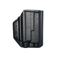 Компактная поясная кобура Glock 17 c Olight Baldr Pro черная, правша [STRIKE GEAR]