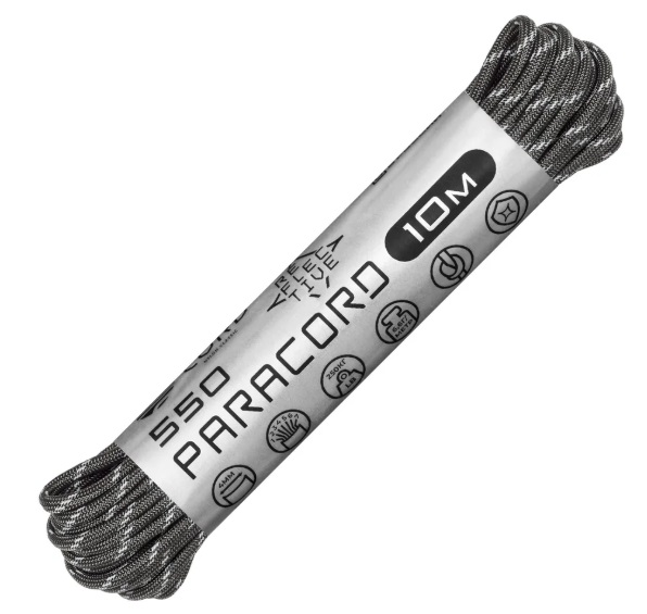 Паракорд 550 CORD nylon 10м RUS световозвращающий (graphite)