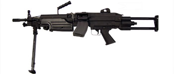 Страйкбольный пулемет (A&K) M249 Para Black металл