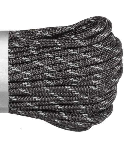 Паракорд 550 CORD nylon 10м RUS световозвращающий (graphite)