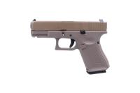 Страйкбольный пистолет WE Glock 19 Gen. 5 TAN, металл, GBB, газ, сменные накладки WE-G003VB-TAN