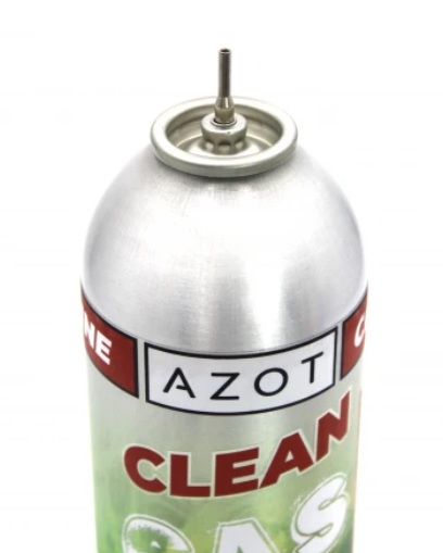 Газ страйкбольный Azot Clean Line GAS 900мл мин силикона 0,1% (мет.клапан)