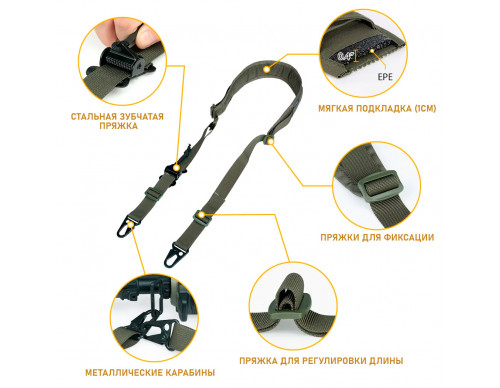 Ремень двухточечный (IDOGEAR) Two Points Sling RG, BK, CB, MC