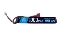 АКБ BlueMAX 7.4V Lipo 1300mAh 20C stick 13.5x21x128mm Т-коннектор