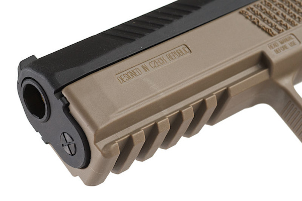 Страйкбольный пистолет KJ Works CZ P-09 Duty (ASG Licensed) Gas Version, металл - TAN P-09.GAS TAN