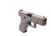Страйкбольный пистолет WE Glock 19 Gen. 5 TAN, металл, GBB, газ, сменные накладки WE-G003VB-TAN