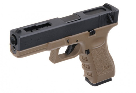 Страйкбольный пистолет WE GLOCK-18 gen3, авт, металл слайд WE-G002A-TAN