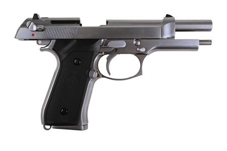 Страйкбольный пистолет Beretta M92S, металл, хром, Gen 2 (WE)