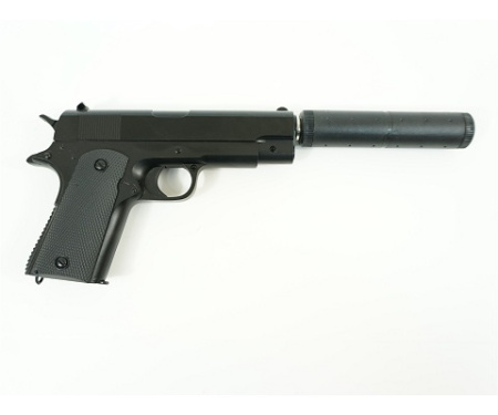 Страйкбольный пистолет G.18.6 Colt 1911 с глушителем