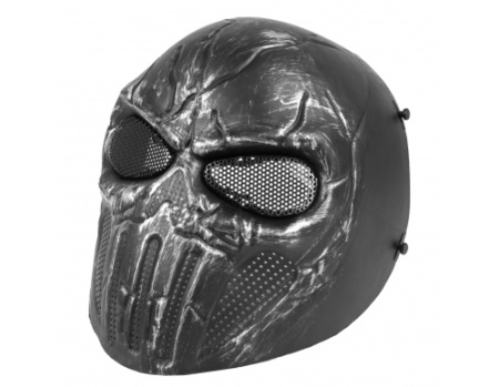 МАСКА с сетчатыми очками PUNISHER Silver Gray