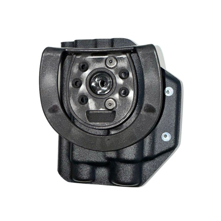 Компактная поясная кобура Glock 17 c Olight Baldr Pro черная, правша [STRIKE GEAR]