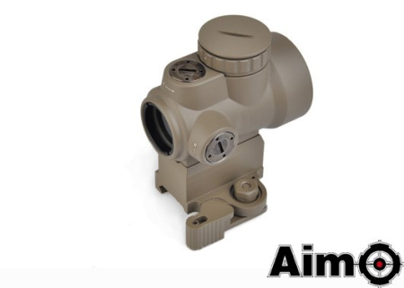 AIM MRO Red Dot with QD Riser Mount & Low Mount - TAN