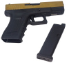 Страйкбольный пистолет WE GLOCK-19 gen3, металл слайд, Titanium Version арт.: WE-G003A-TG