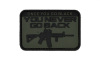 Шеврон Once You Go Black You Never Go Back PVC