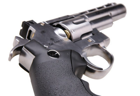 ASG Модель револьвера Dan Wesson 4" MB Silver, серебр