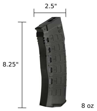 Магазин механический ARCTURUS AK12 200Rds Mid-Cap EMM Magazine BLK MAG-TE-BK 