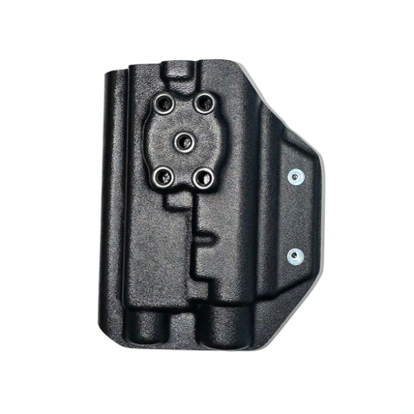 Компактная поясная кобура Glock 17 c Olight Baldr Pro черная, правша [STRIKE GEAR]