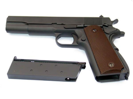 WE Модель пистолета M1911 A1,  металл (2 магазина в комплекте)