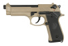 Страйкбольный пистолет WE BERETTA M92F, GAS, Койот, металл, WE-M003