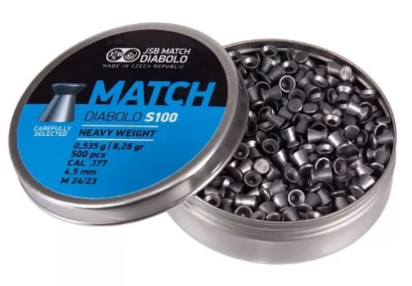 Пульки JSB Blue Match S 100 к.4,50мм, 500шт./уп. арт.: JSBBM0535