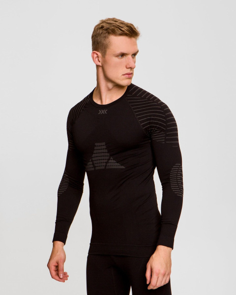 X-BIONIC® INVENT 4.0 SHIRT ROUND NECK LG SL Black/Charcoal