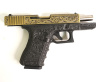 Страйкбольный пистолет WE Glock-19 Gen.3 Bronze, с гравировкой WE-G003BOX-FP