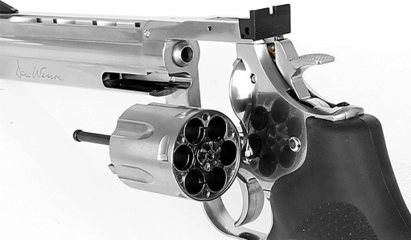 ASG Модель револьвера Dan Wesson 6" MB Silver, серебристый