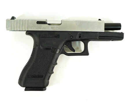 Страйкбольный пистолет WE Glock 19 Gen. 3 GBB, металл, хромированный WE-G003A-SV
