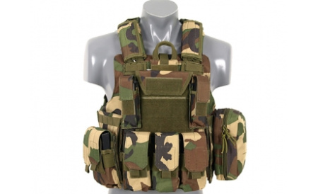 ACM Combat vest with releasable armour system - woodland