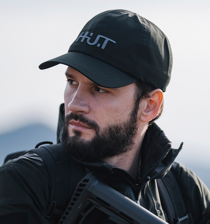 Бейсболка H.U.T. Cap, 100% Acrilyc, мембранная T-GUARD 3L, Ripstop 30Dx30D, DWR, проклеенные швы, OneSize, тёмно-зелёная, 150г (54-60)