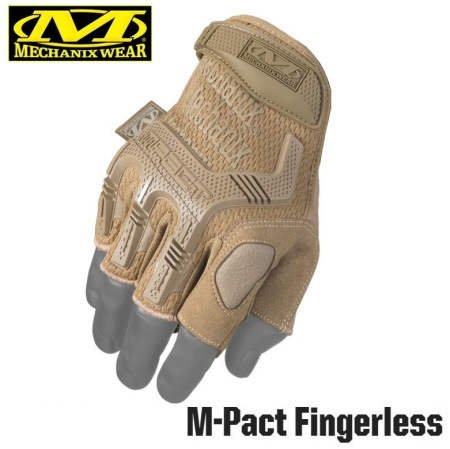 Перчатки Mechanix Tactical M-Pact Fingerless Coyote, полпальца (MFL-72)