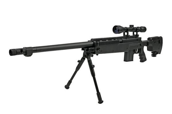 WELL Модель снайперской винтовки MB4407D with scope and bipod