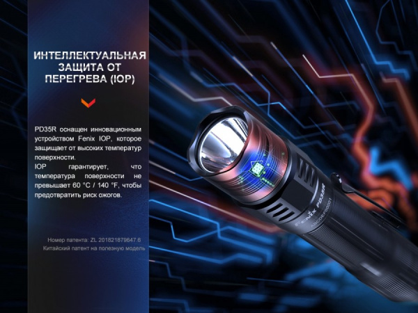 Фонарь Fenix тактический PD35R 1700 люмен, арт. PD35R