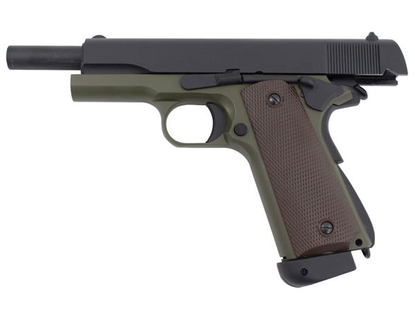 Colt 1911 металл, Blow Back, CO2 Olive (KJW)