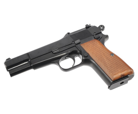 Страйкбольный пистолет WE Browning Hi-Power кобура-приклад, грин газ WE-B005