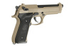 Страйкбольный пистолет WE BERETTA M92F, GAS, Койот, металл, WE-M003