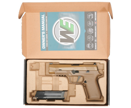 Страйкбольный пистолет WE Sig Sauer P-320 M17 WE-F007-TAN, песочный